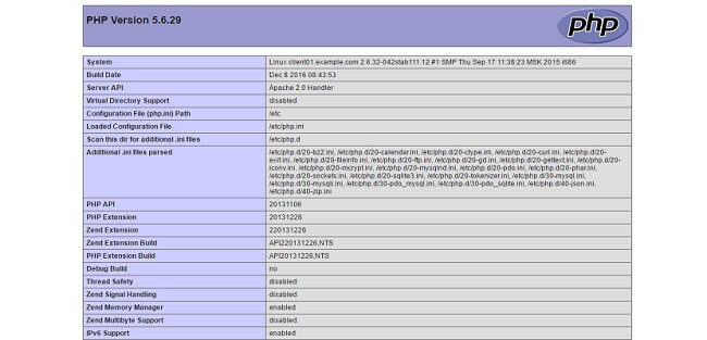 phpinfo-page
