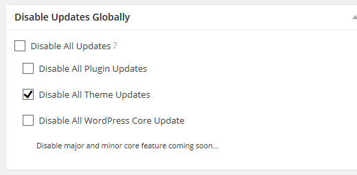 Disable automatic update in WordPress